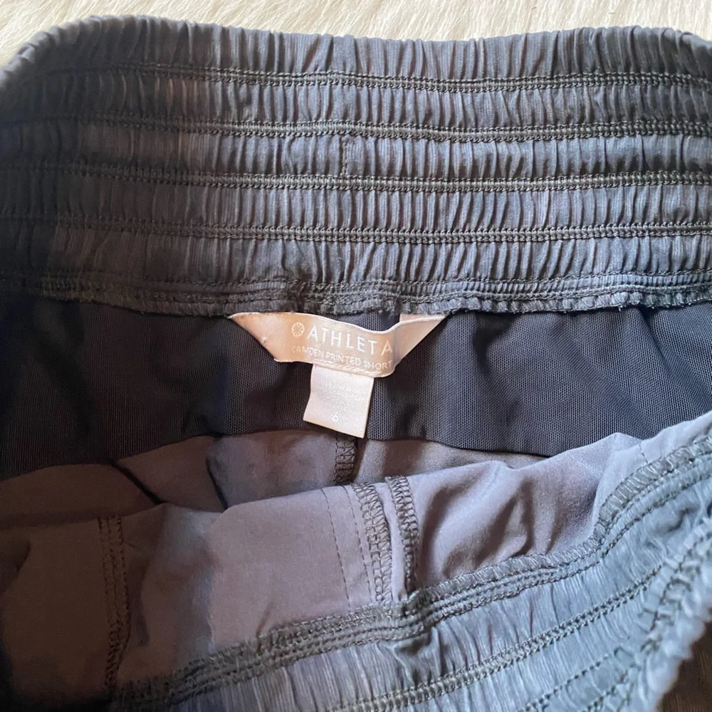 Athleta athletic green and black high waisted shorts - Picture 5 of 8